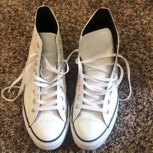 White patent leather converse
